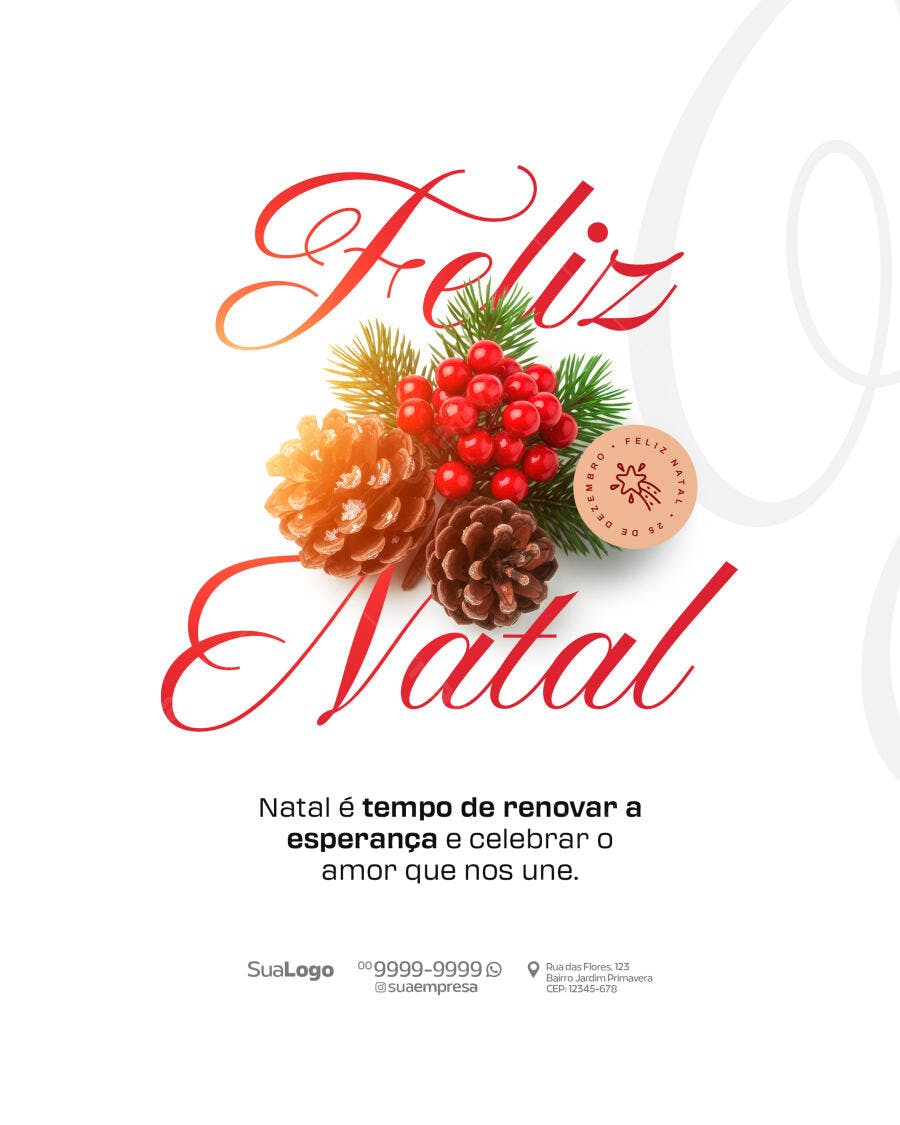 Flyer Feliz Natal PSD Editável