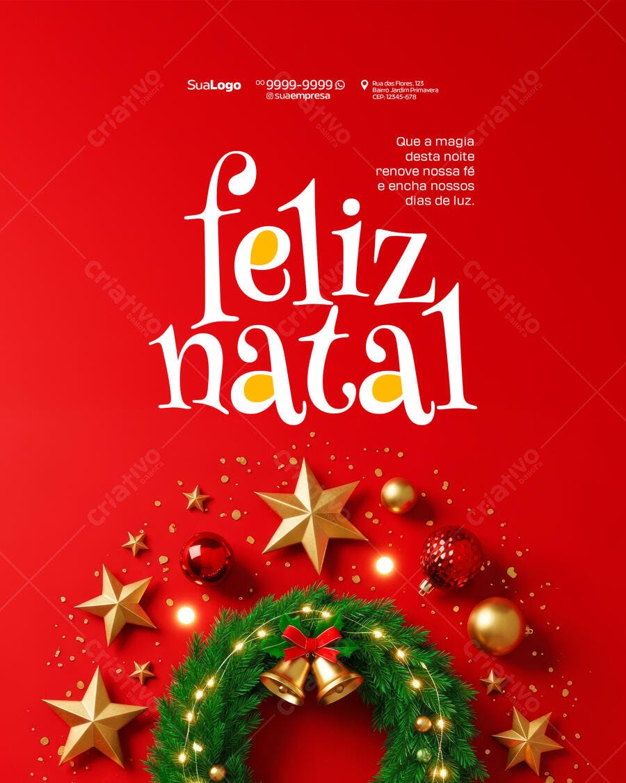 Flyer Feliz Natal PSD Editável