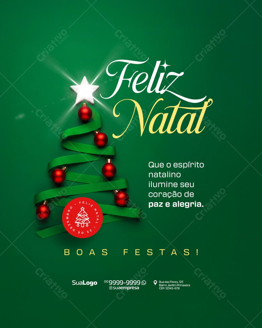 Postagem Natalina PSD Editável