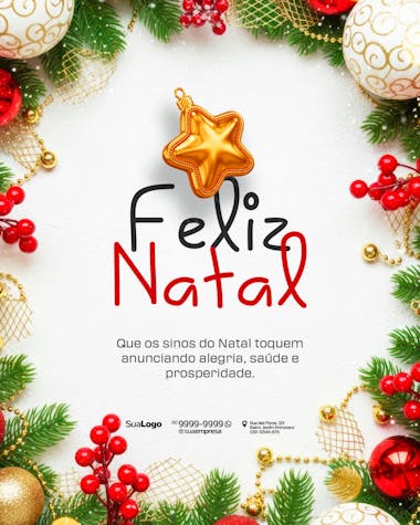 Feliz Natal 25 de Dezembro Social Media PSD Editável (12)