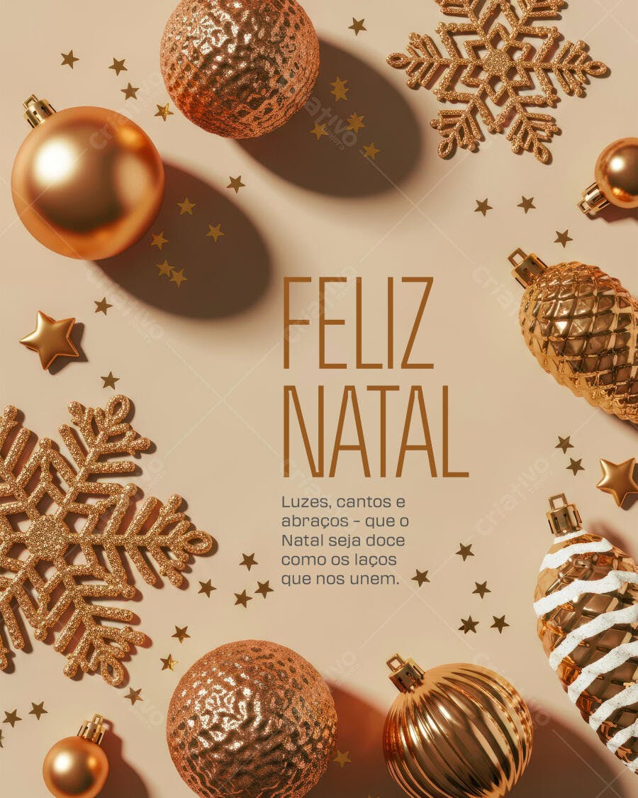 Flyer Natalino Dourado PSD Editável