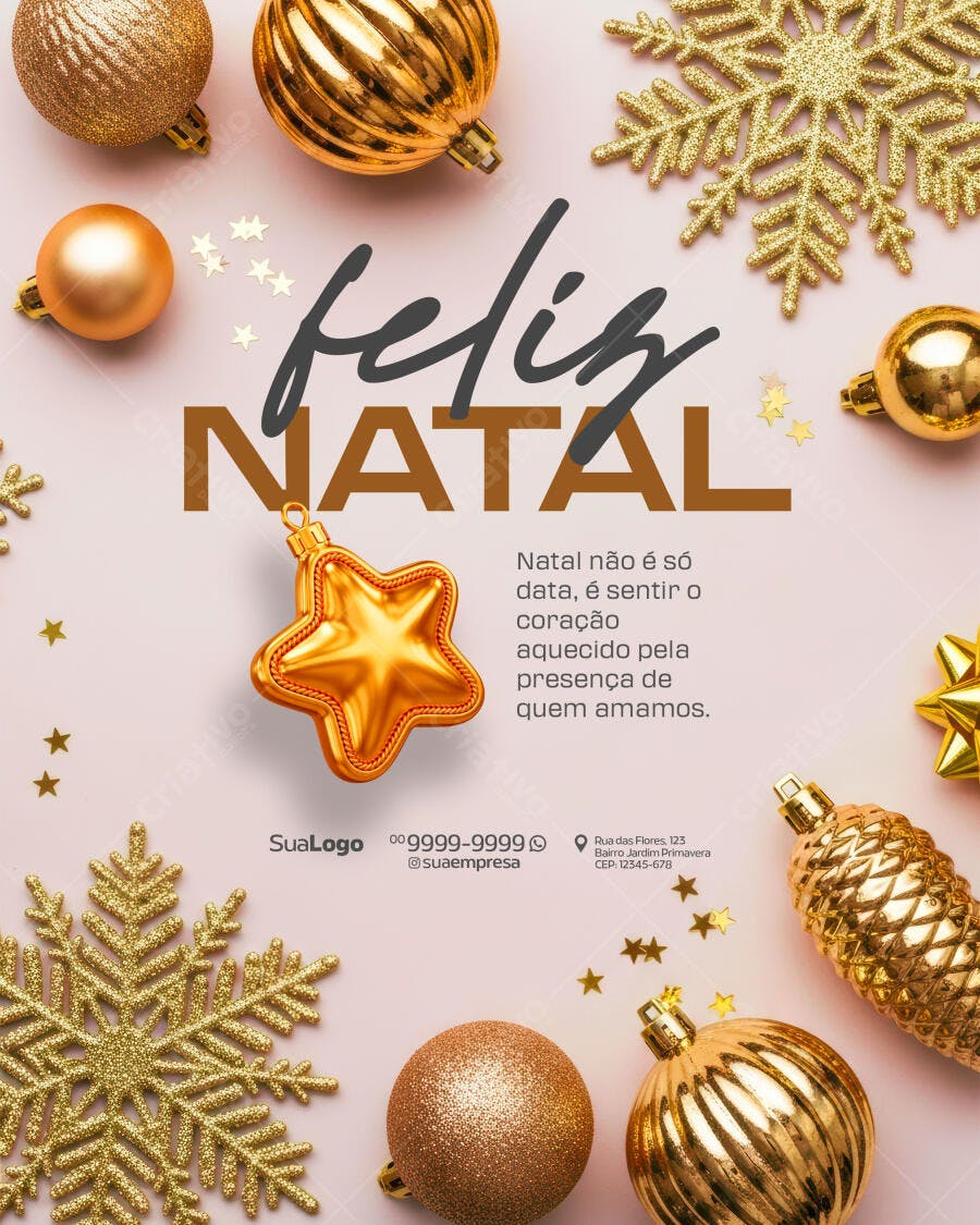 Flyer Feliz Natal PSD Editável