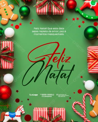 Feliz Natal 25 de Dezembro Social Media PSD Editável (7)