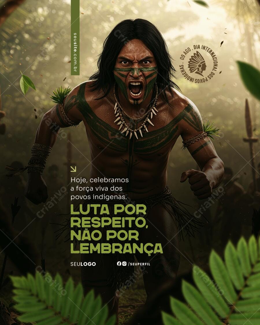 Flyer Dia do Índio PSD Editável