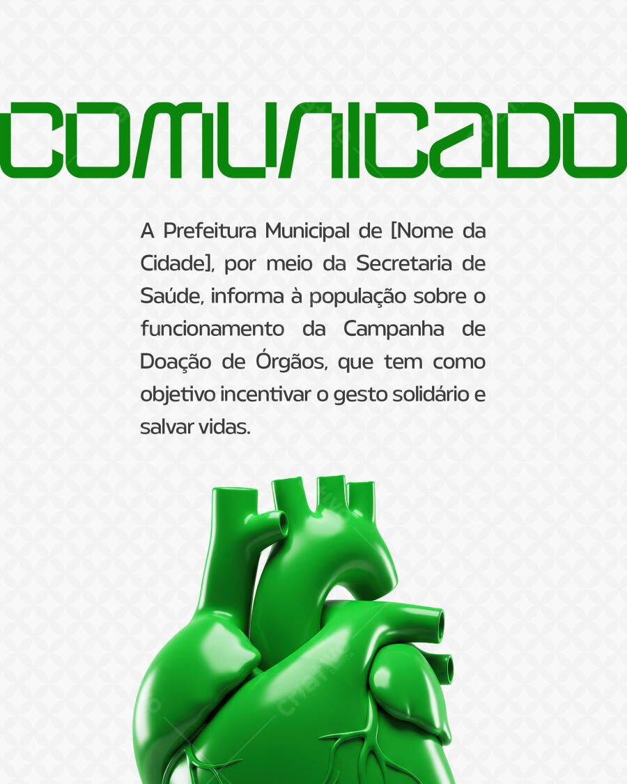 Flyer Campanha Doação de Órgãos PSD Editável