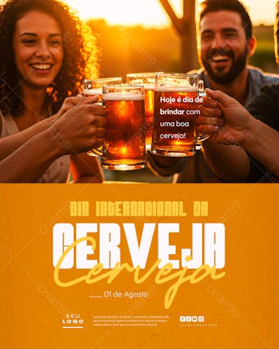 Dia Internacional da Cerveja 01 de Agosto Social Media Psd Editável (1)
