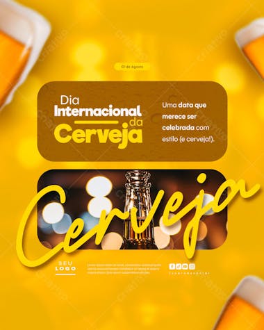 Dia Internacional da Cerveja 01 de Agosto Social Media Psd Editável (3)