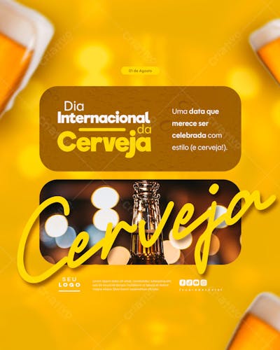 Dia Internacional da Cerveja 01 de Agosto Social Media Psd Editável (3)