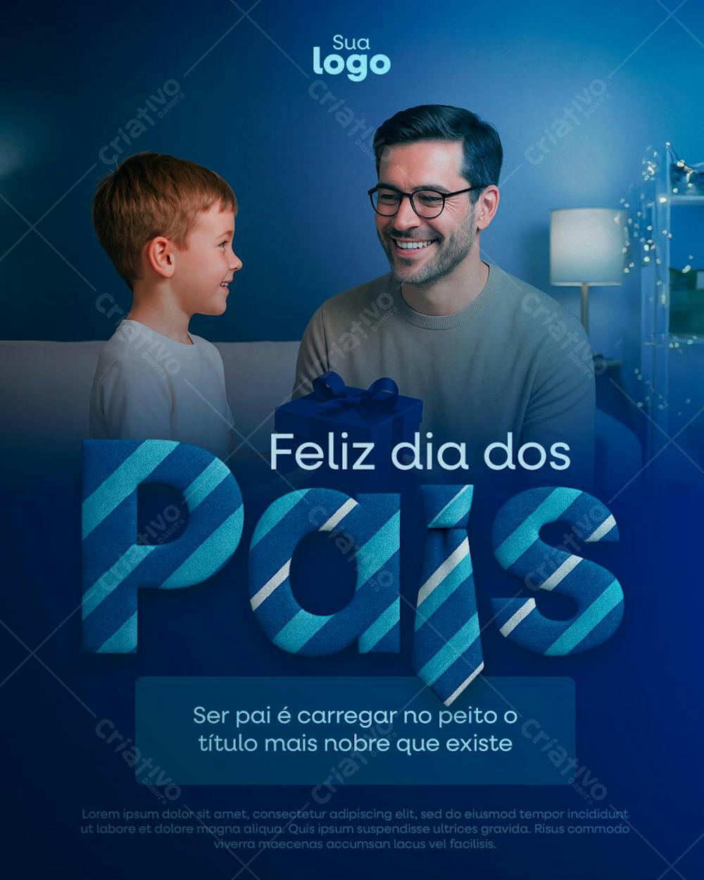 FELIZ DIA DOS PAIS SOCIAL MEDIA POST - PSD EDITÁVEL