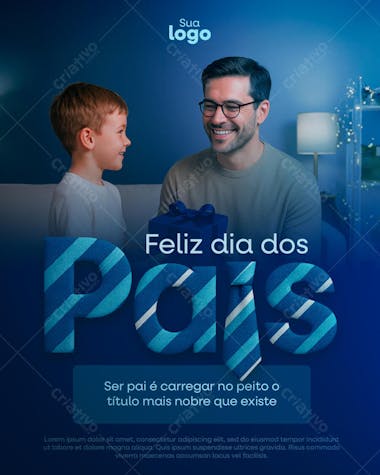 FELIZ DIA DOS PAIS SOCIAL MEDIA POST - PSD EDITÁVEL
