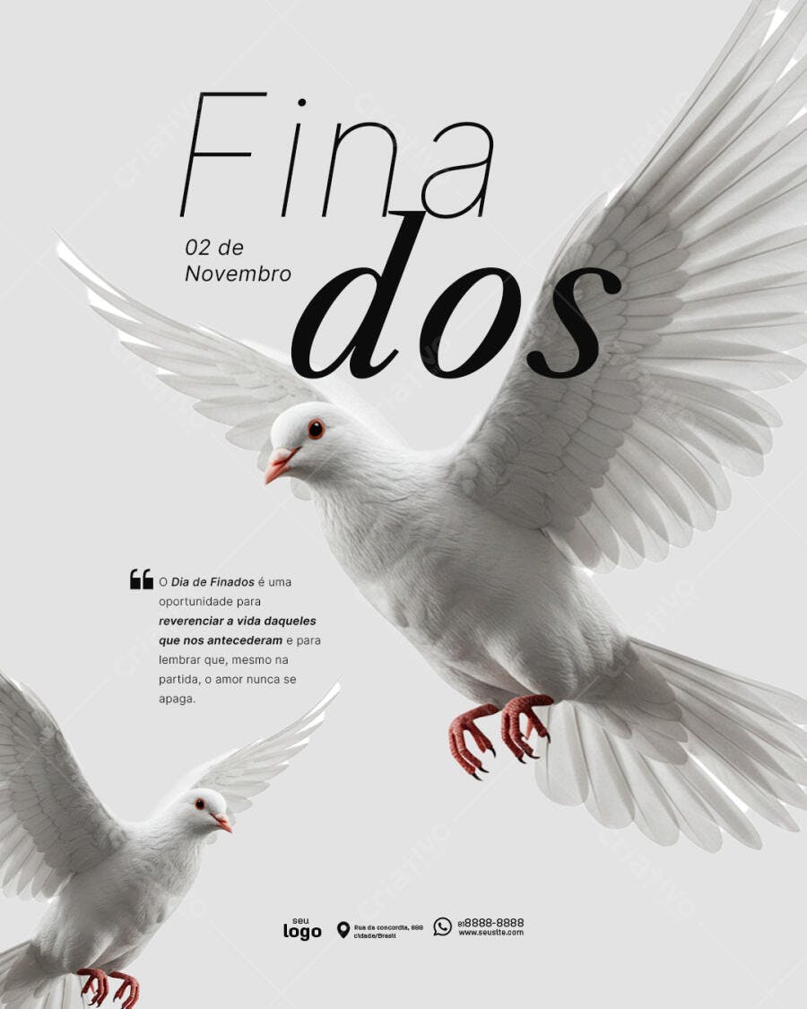 Flyer Dia de Finados PSD Editável