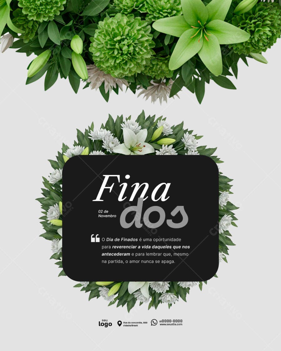 Flyer Dia de Finados PSD Editável