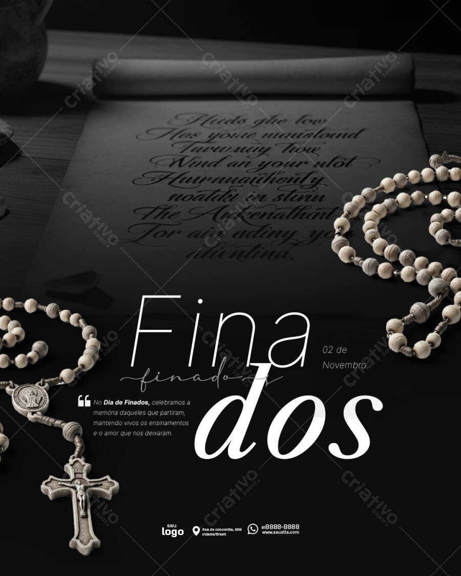 Flyer Dia de Finados PSD Editável