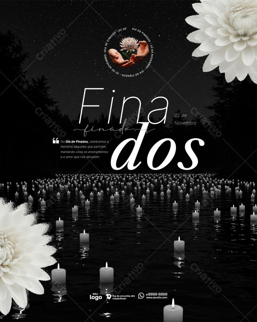 Flyer Dia de Finados PSD Editável