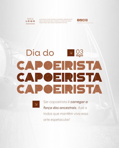 Dia do Capoeirista 03 de Agosto Social Media Psd Editável (1)