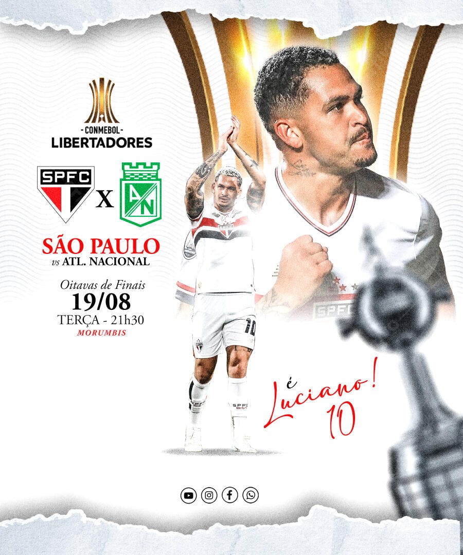 Flyer Jogo São Paulo x Atl. Nacional PSD Editável