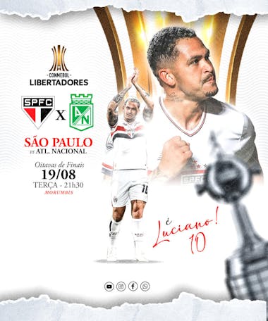 FLYER ESPORTIVO FUTEBOL LIBERTADORES SÃOPAULO