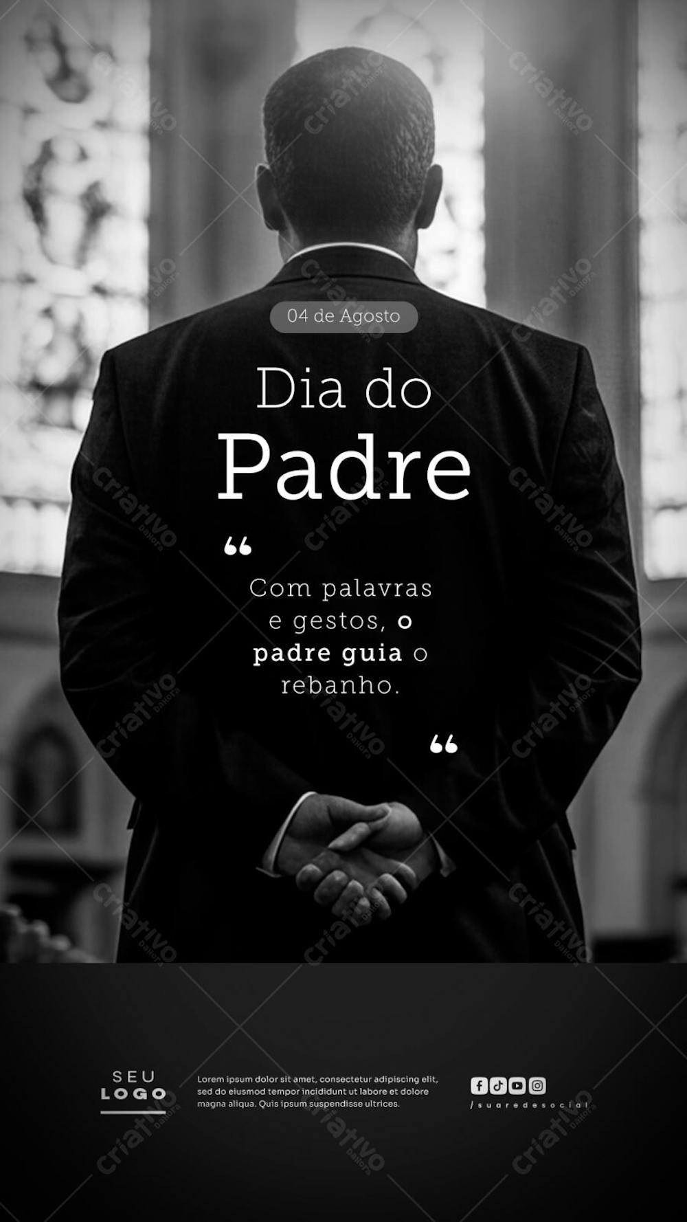Dia do Padre 04 de Agosto Social Media Psd Editável STORY (5)