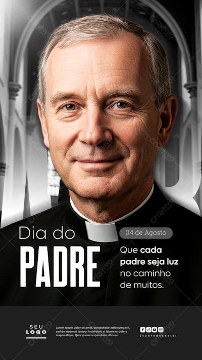 Dia do Padre 04 de Agosto Social Media Psd Editável STORY (3)