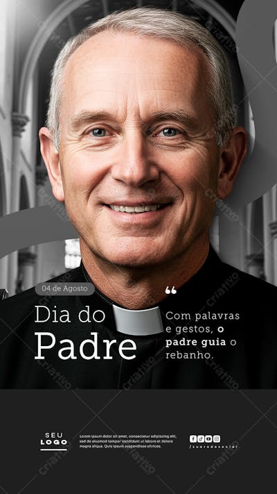 Dia do Padre 04 de Agosto Social Media Psd Editável STORY (4)