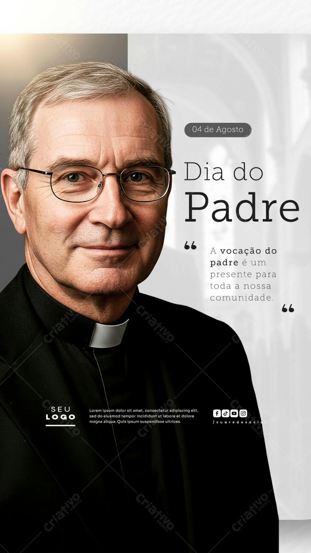Dia do Padre 04 de Agosto Social Media Psd Editável STORY (1)