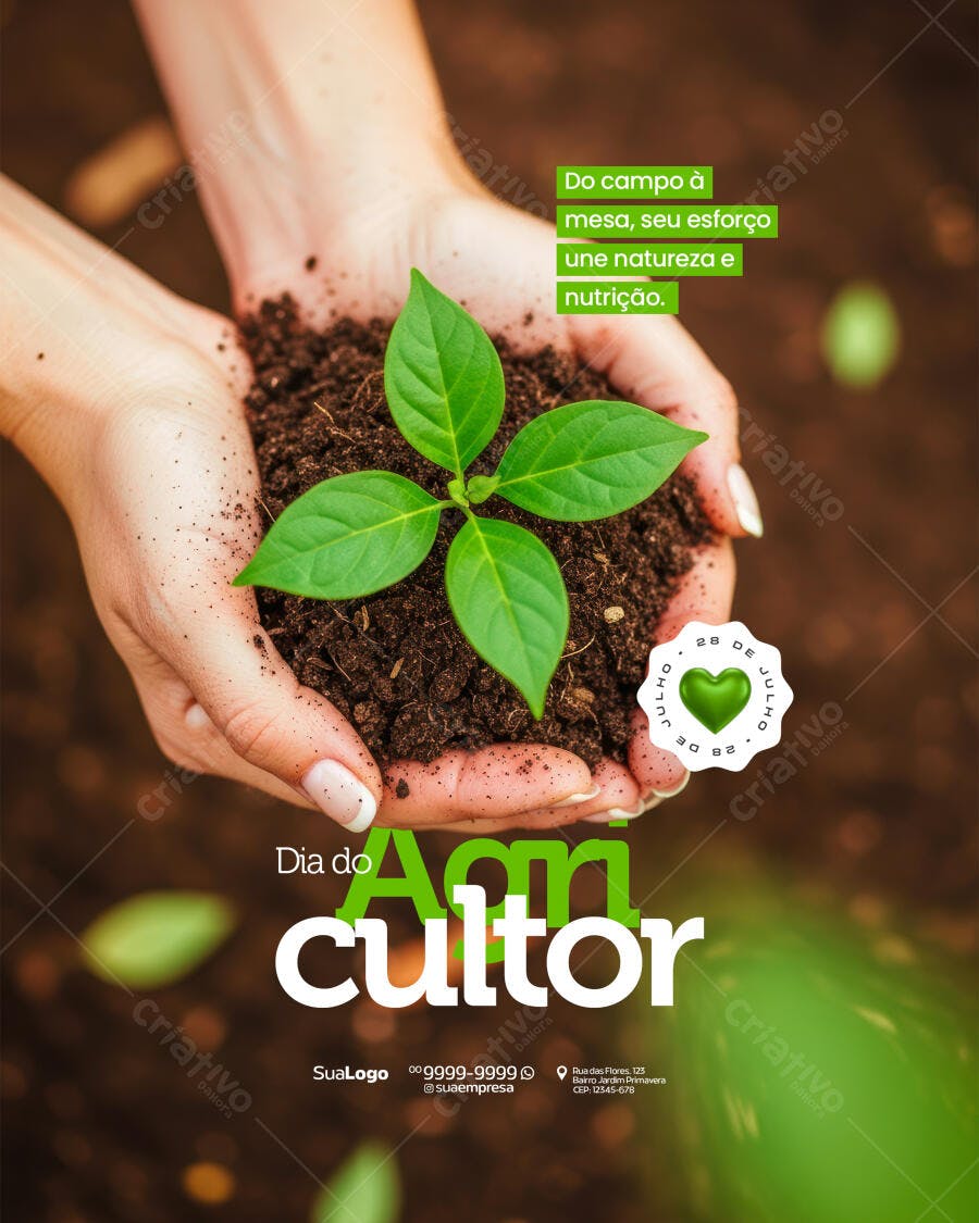 Flyer Dia do Agricultor PSD Editável