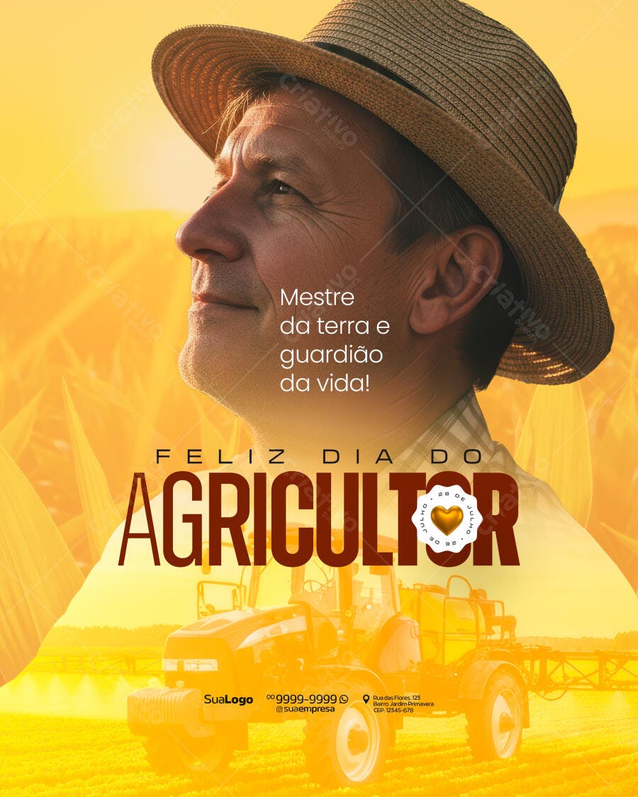 Flyer Dia do Agricultor PSD Editável