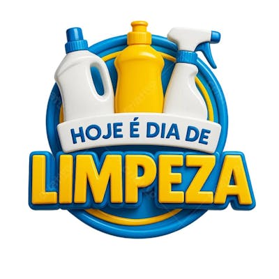 SELO HOJE É DIA DE LIMPEZA PNG