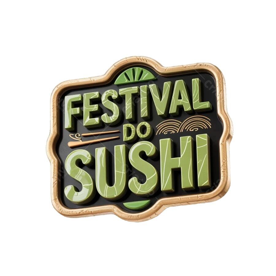 Banner Festival do Sushi PNG com fundo transparente