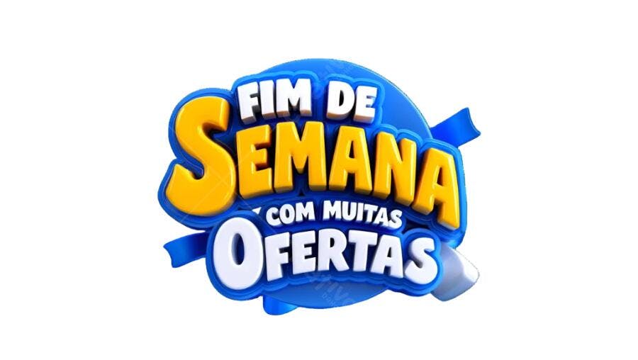 Banner Fim de Semana com Ofertas PNG com fundo transparente