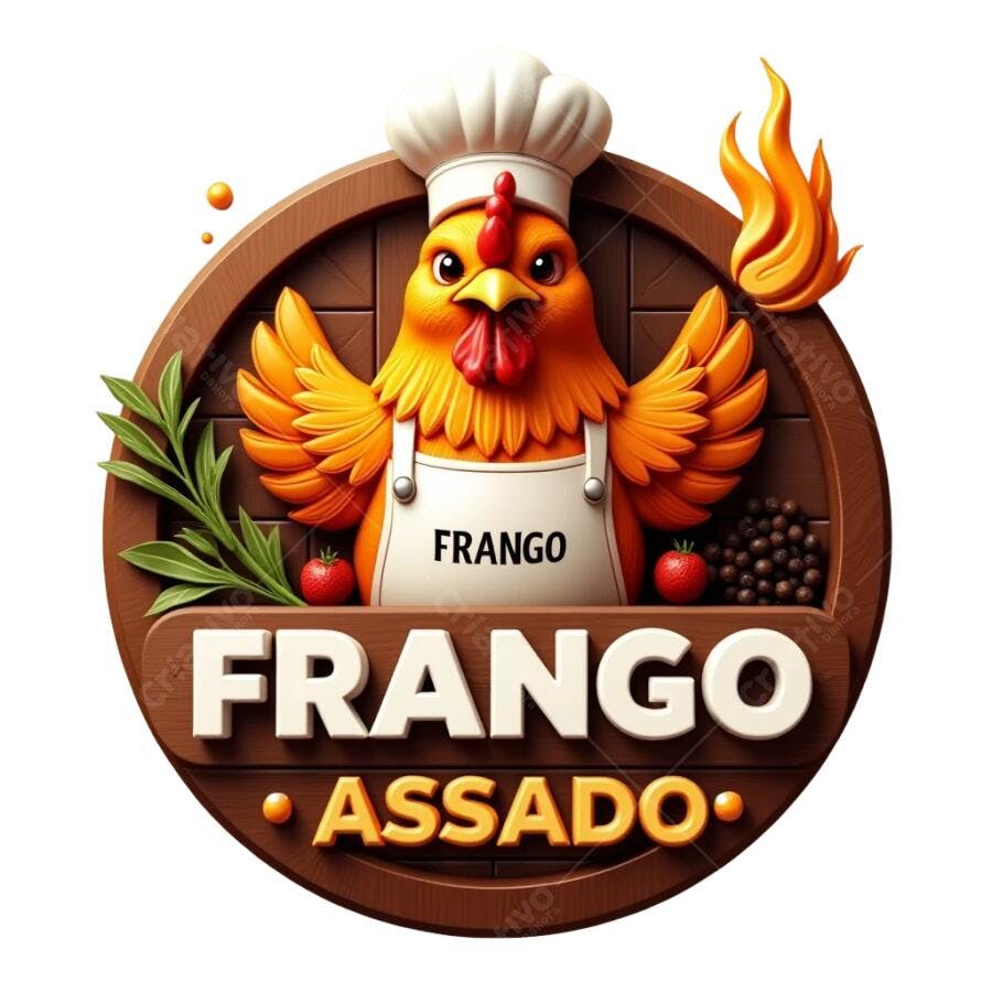 Logo Frango Assado PNG com fundo transparente