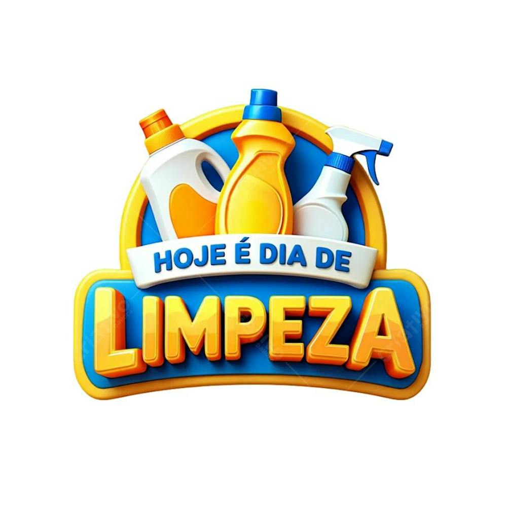 SELO HOJE É DIA DE LIMPEZA PNG