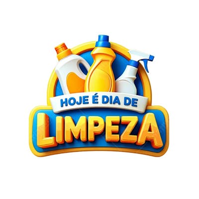 SELO HOJE É DIA DE LIMPEZA PNG