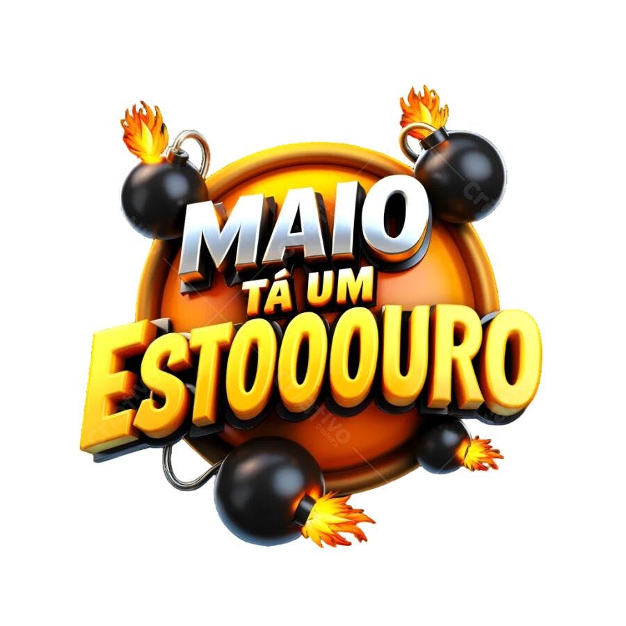 Banner Maio Explosivo PNG com fundo transparente