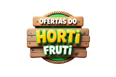 SELO OFERTAS DO HORTI FRUTI PNG