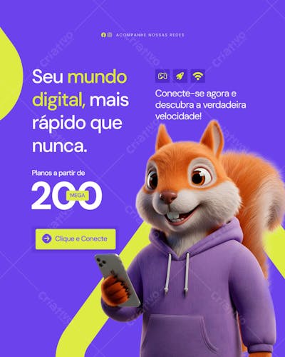 Provedor de internet Psd Editável
