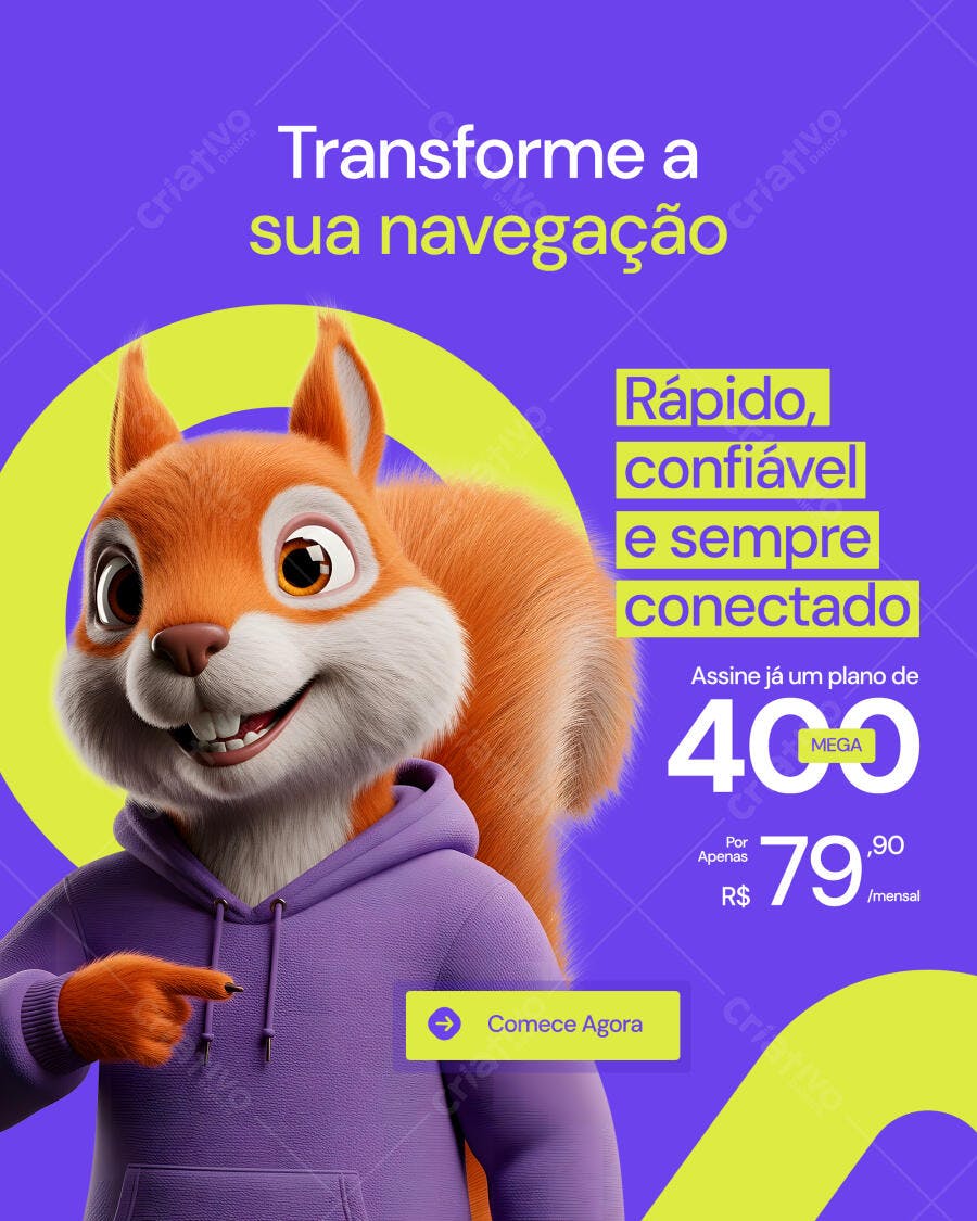 Flyer para Propaganda de Internet PSD Editável