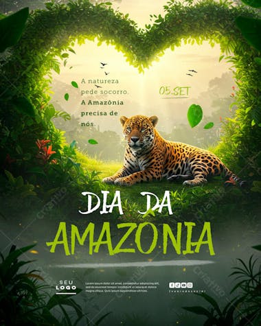Dia da Amazônia 05 de Setembro Social Media Psd Editável (4)