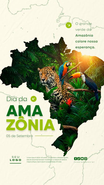 Dia da Amazônia 05 de Setembro Social Media Psd Editável Story (2)