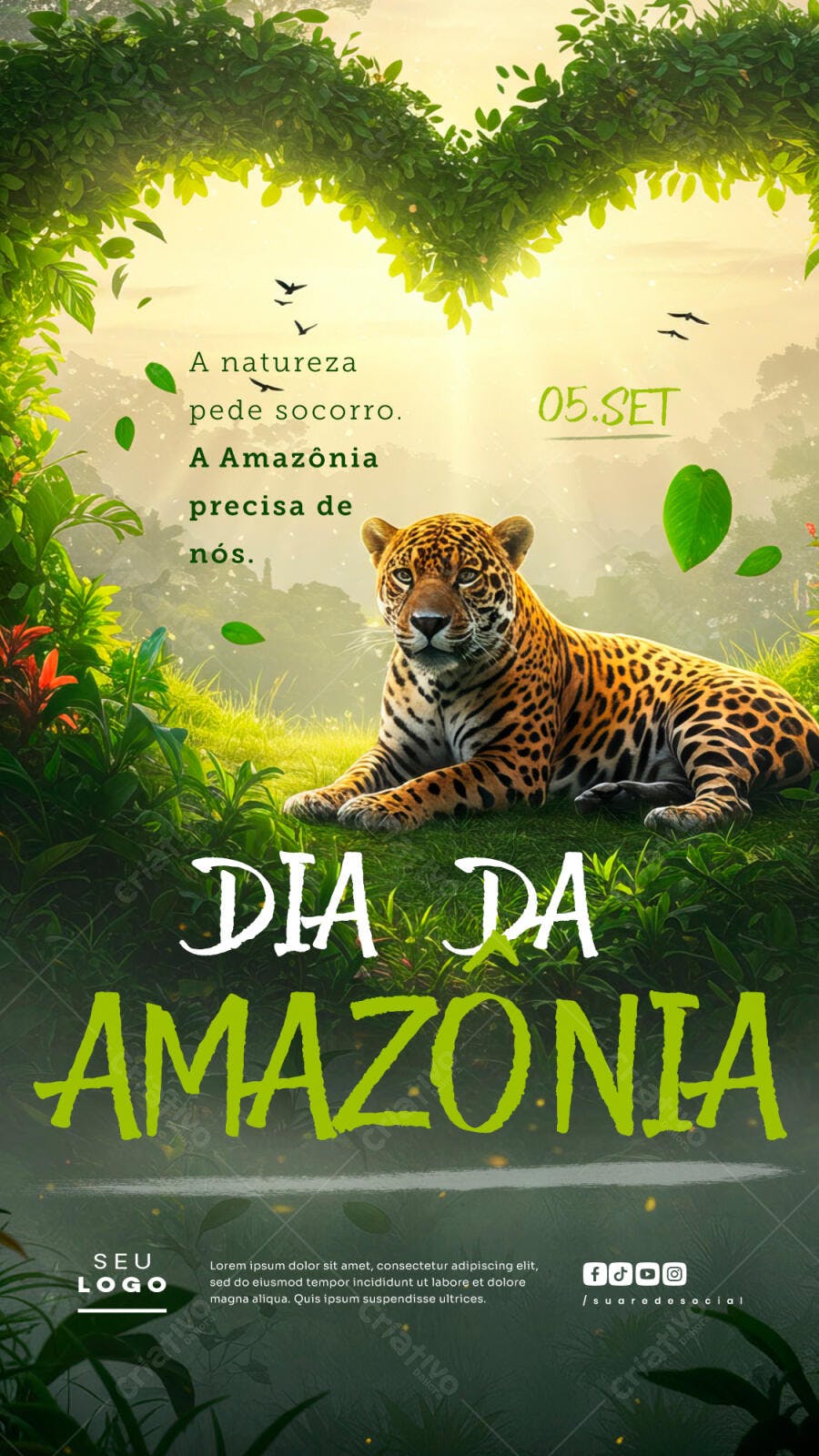 Flyer Dia da Amazônia PSD Editável