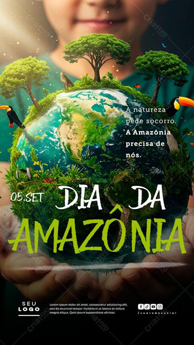 Dia da Amazônia 05 de Setembro Social Media Psd Editável Story (5)
