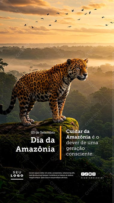 Dia da Amazônia 05 de Setembro Social Media Psd Editável Story (1)