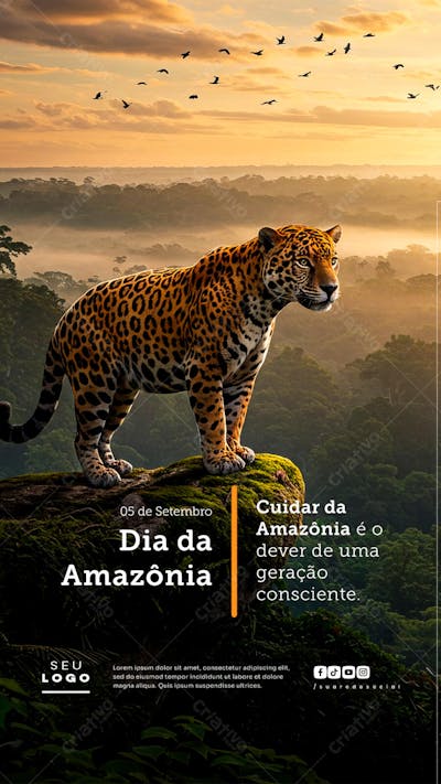 Dia da Amazônia 05 de Setembro Social Media Psd Editável Story (1)