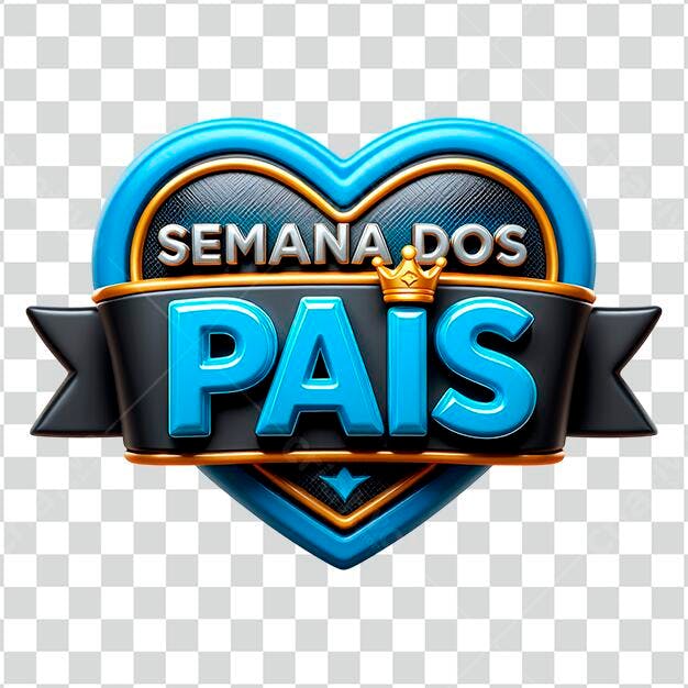 Banner Semana dos Pais PNG com fundo transparente