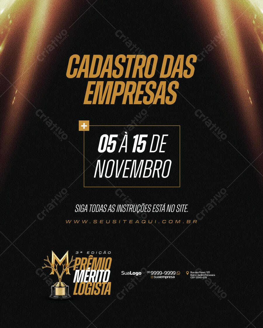 Flyer para Cadastro de Empresas PSD Editável