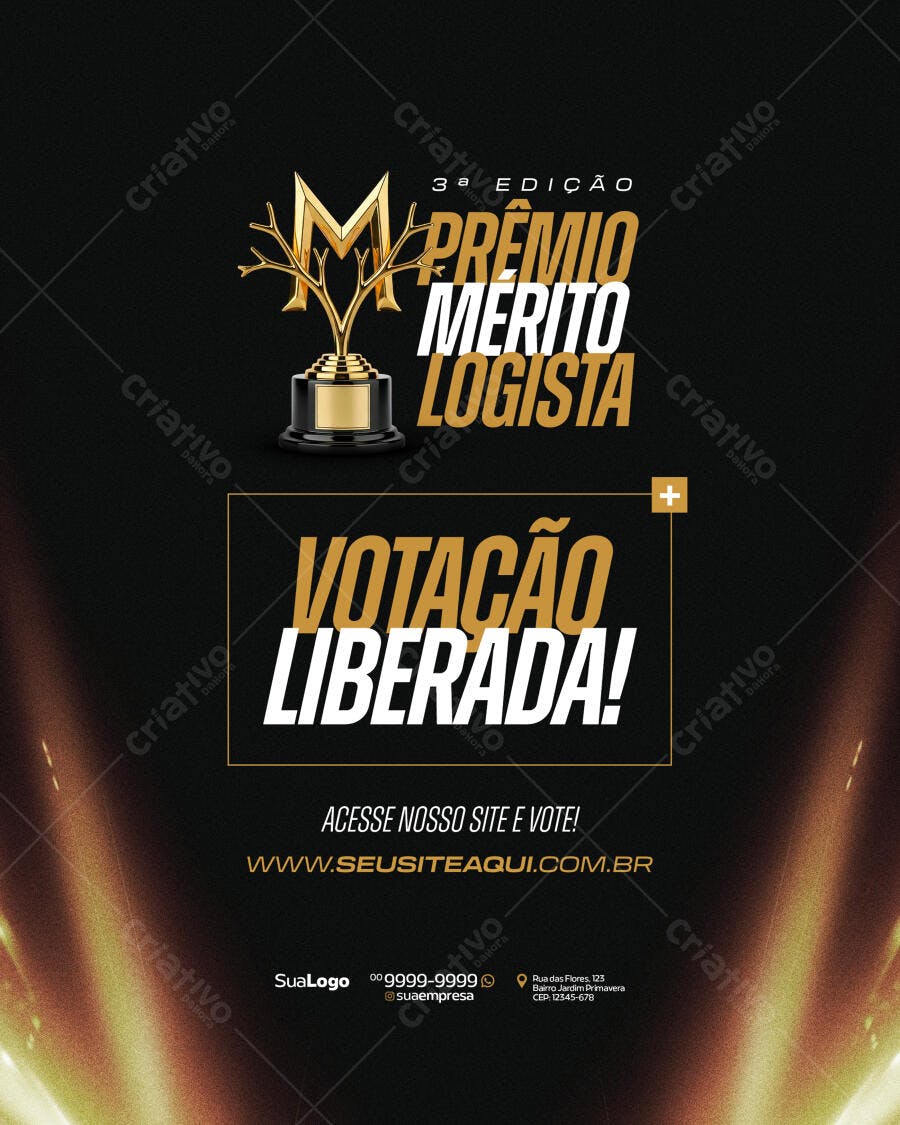Flyer para premiação de Logística PSD Editável