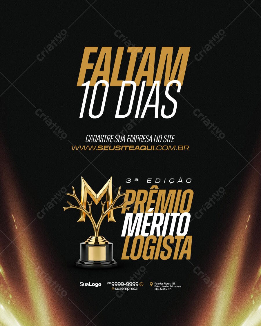 Flyer para premiação de Logística PSD Editável