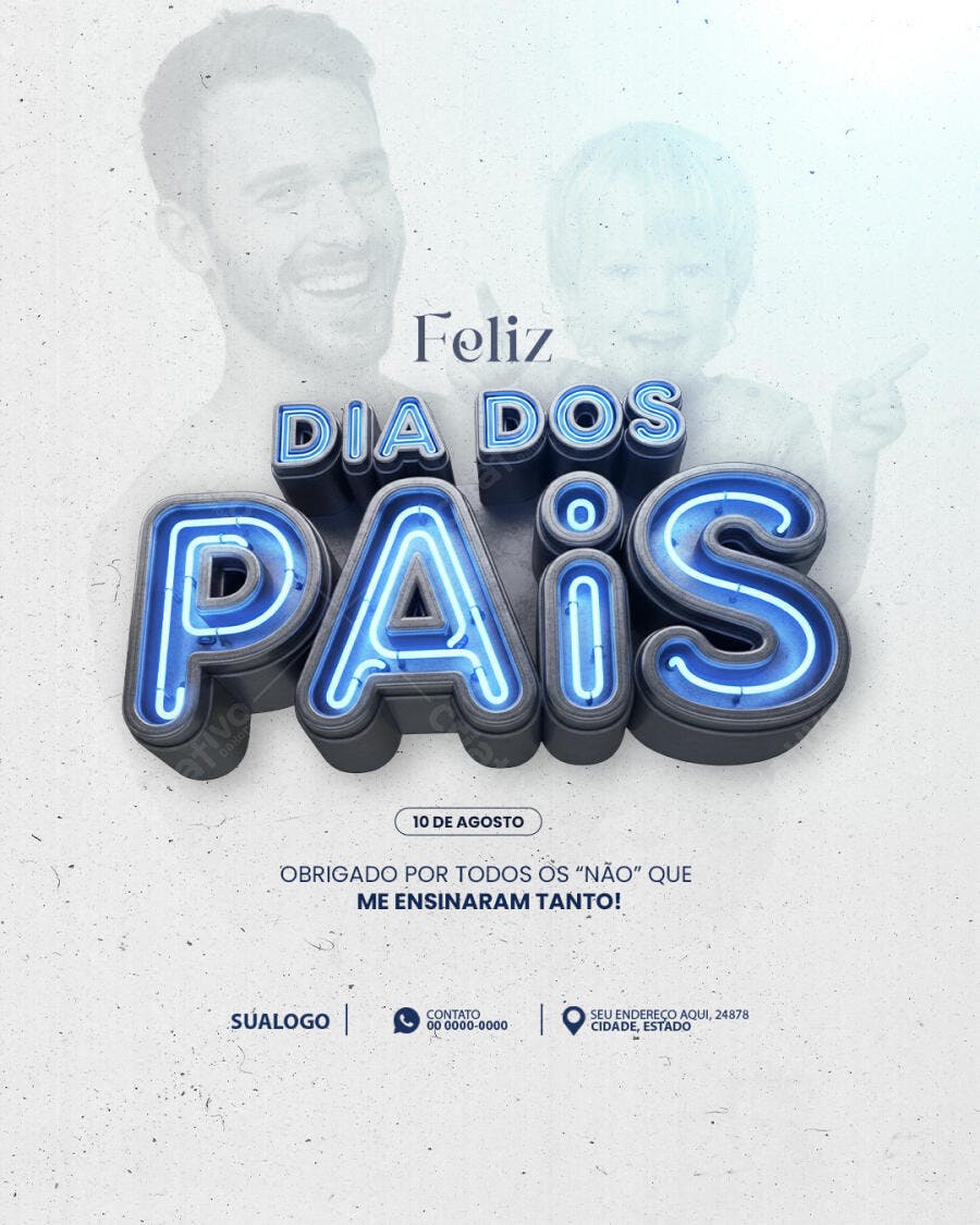 Flyer Dia dos Pais PSD Editável