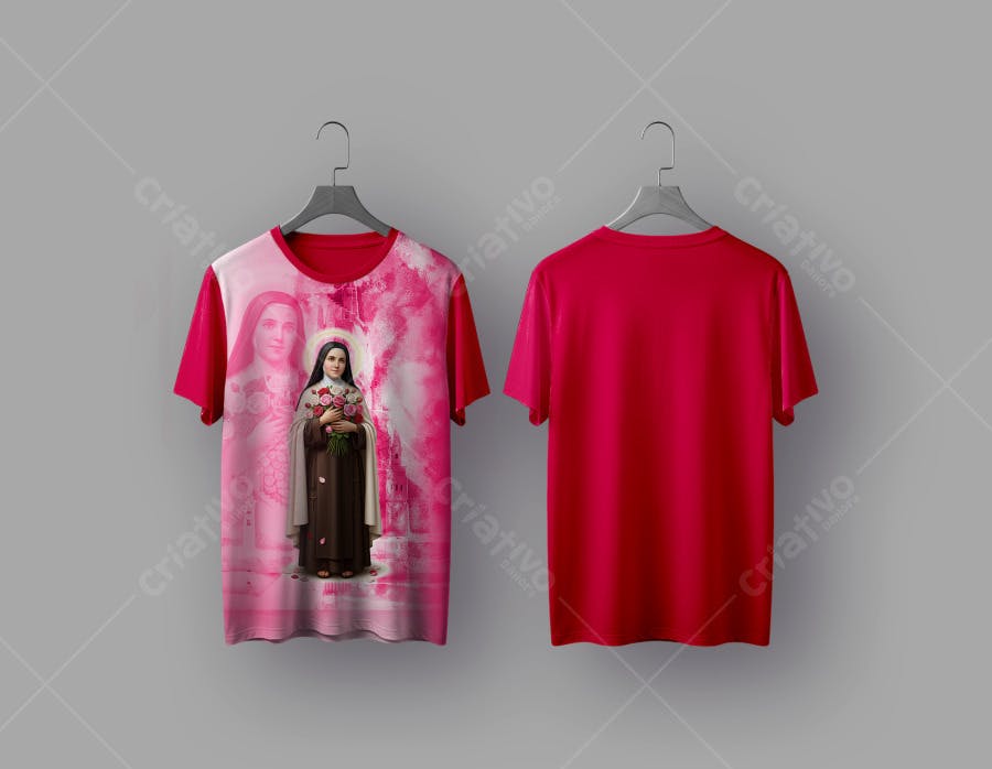 Camiseta Santa Teresinha PSD Editável