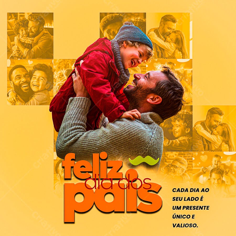Feliz Dia dos Pais PSD Editável